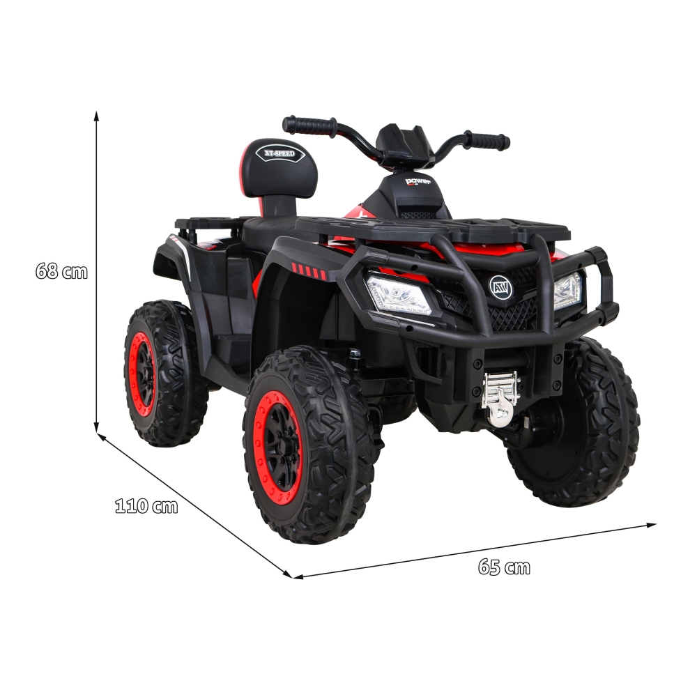 Elektrinis keturratis Quad XT-Speed 4x4, Red-Elektromobiliai vaikams, Keturračiai ir bagiai-e-vaikas