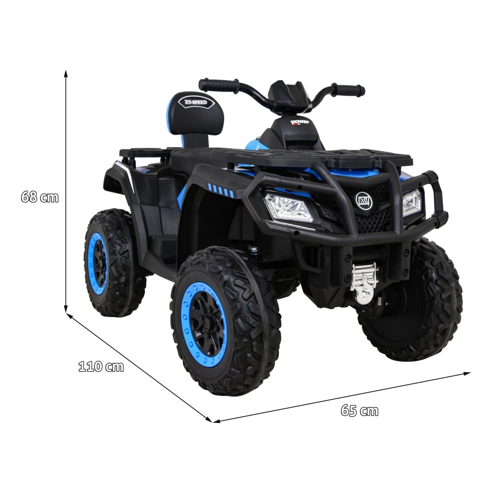 Elektrinis keturratis Quad XT-Speed 4x4, Blue-Elektromobiliai vaikams, Keturračiai ir bagiai-e-vaikas