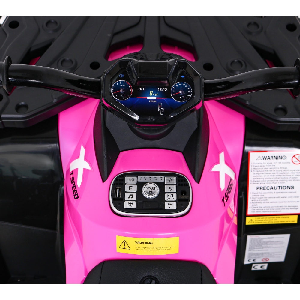 Elektrinis keturratis Quad XT-Speed 4x4, Pink-Elektromobiliai vaikams, Keturračiai ir bagiai-e-vaikas