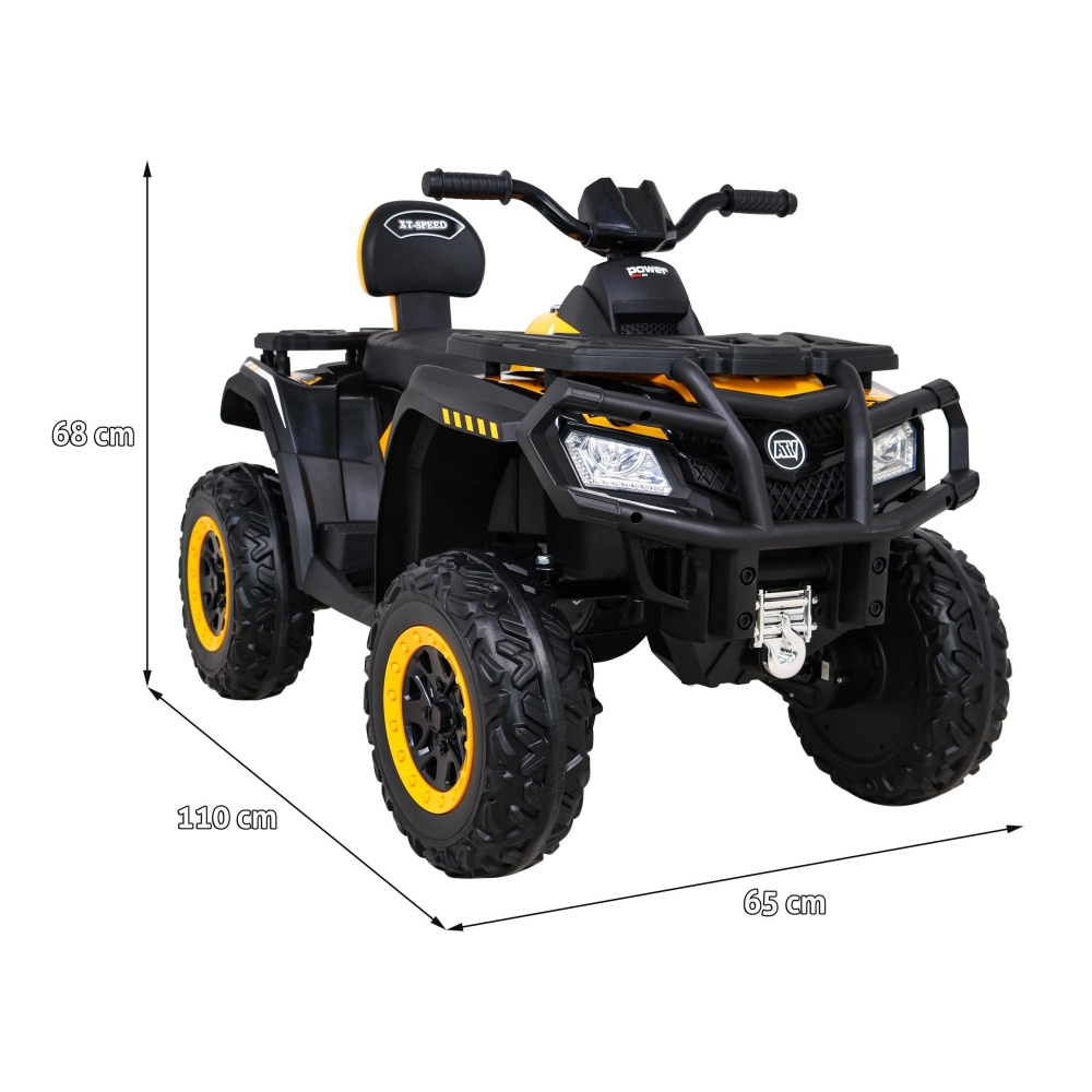 Elektrinis keturratis Quad XT-Speed 4x4, Yellow-Elektromobiliai vaikams, Keturračiai ir bagiai-e-vaikas