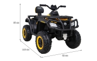 Elektrinis keturratis Quad XT-Speed 4x4, Yellow-Elektromobiliai vaikams, Keturračiai ir bagiai-e-vaikas