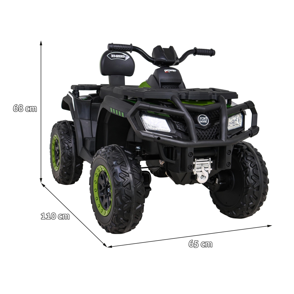 Elektrinis keturratis Quad XT-Speed 4x4, Green-Elektromobiliai vaikams, Keturračiai ir bagiai-e-vaikas