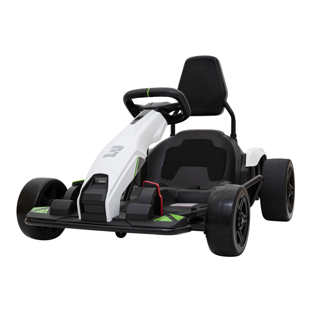 Elektrinis kartingas Fast 3 Drift, White-Elektromobiliai vaikams, Kartingai vaikams-e-vaikas