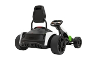 Akumuliatorinis kartingas „Fast 3 Drift“ vaikams, baltas + Drifto funkcija + 2x150 W varikliai + LED apšvietimas + Saugos diržai