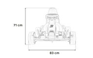 Akumuliatorinis kartingas „Fast 3 Drift“ vaikams, baltas + Drifto funkcija + 2x150 W varikliai + LED apšvietimas + Saugos diržai