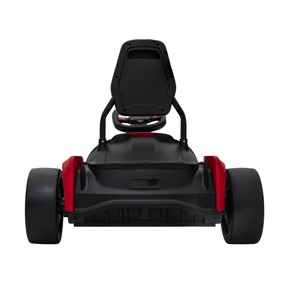 Akumuliatorinis kartingas „Fast 3 Drift“ vaikams, raudonas + Driftavimo funkcija + 2x150 W varikliai + LED apšvietimas + Saugos-