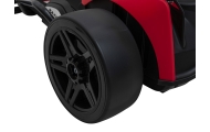 Gokart Fast 3 Drift na akumulator dla dzieci Czerwony + Funkcja driftu + Silniki 2x150W + Radio LED + Pasy