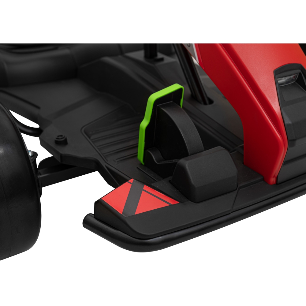 Gokart Fast 3 Drift na akumulator dla dzieci Czerwony + Funkcja driftu + Silniki 2x150W + Radio LED + Pasy