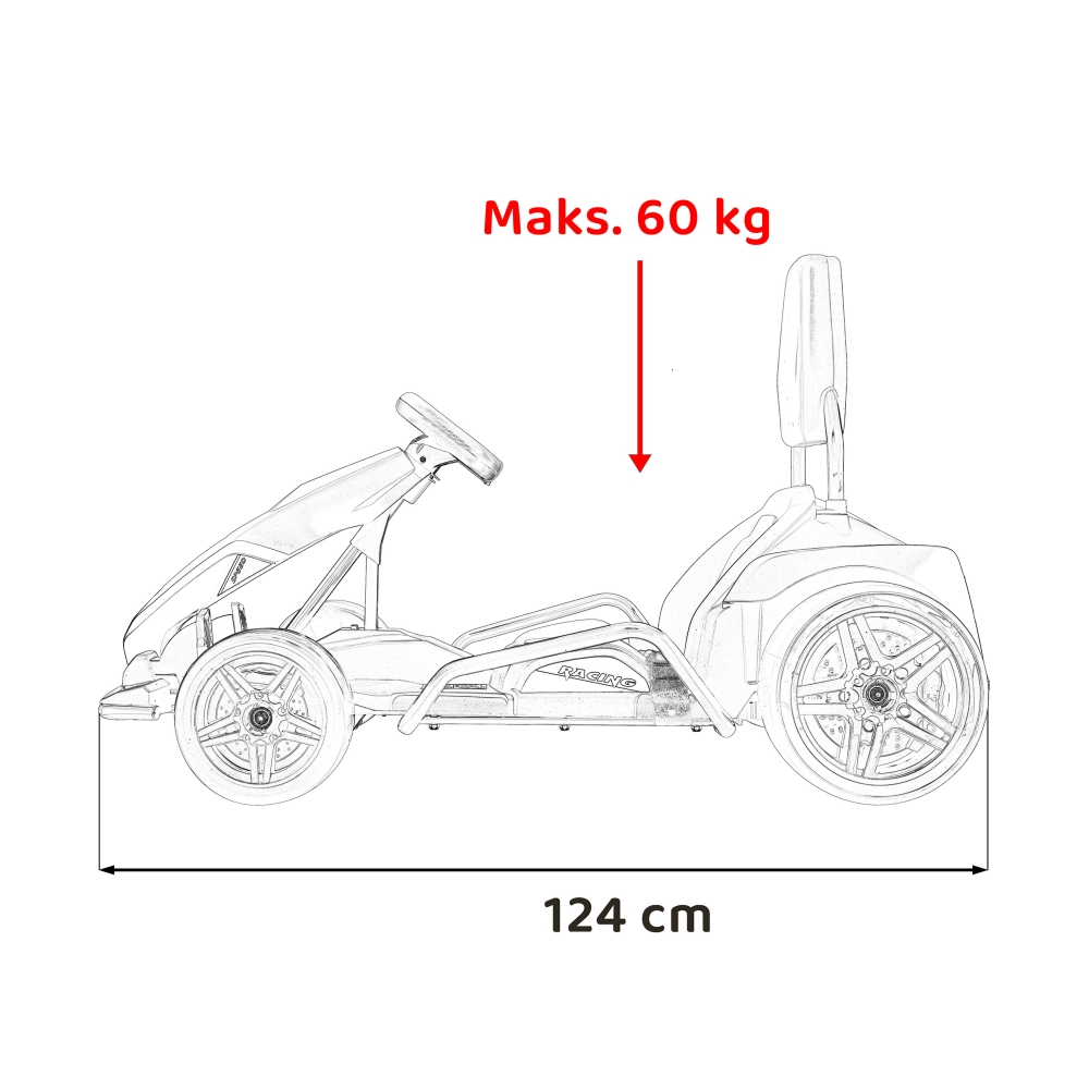 Elektrinis kartingas Fast 3 Drift, Red-Elektromobiliai vaikams, Kartingai vaikams-e-vaikas