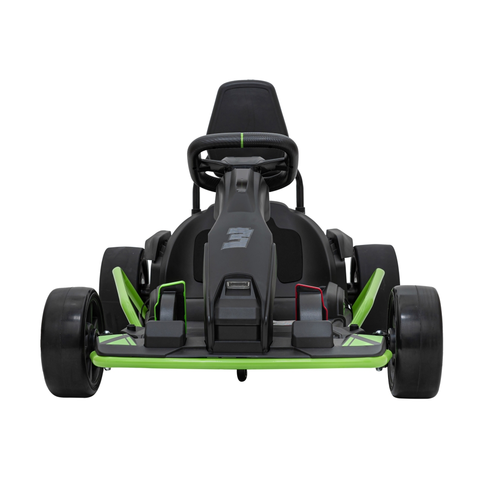 Akumuliatorinis kartingas „Fast 3 Drift“ vaikams, juodos spalvos + Driftavimo funkcija + 2x150 W varikliai + LED apšvietimas + S