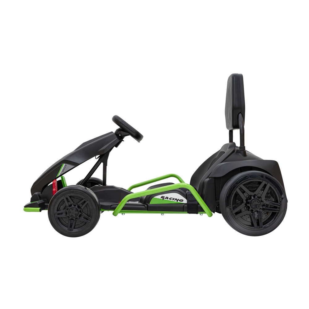 Akumuliatorinis kartingas „Fast 3 Drift“ vaikams, juodos spalvos + Driftavimo funkcija + 2x150 W varikliai + LED apšvietimas + S