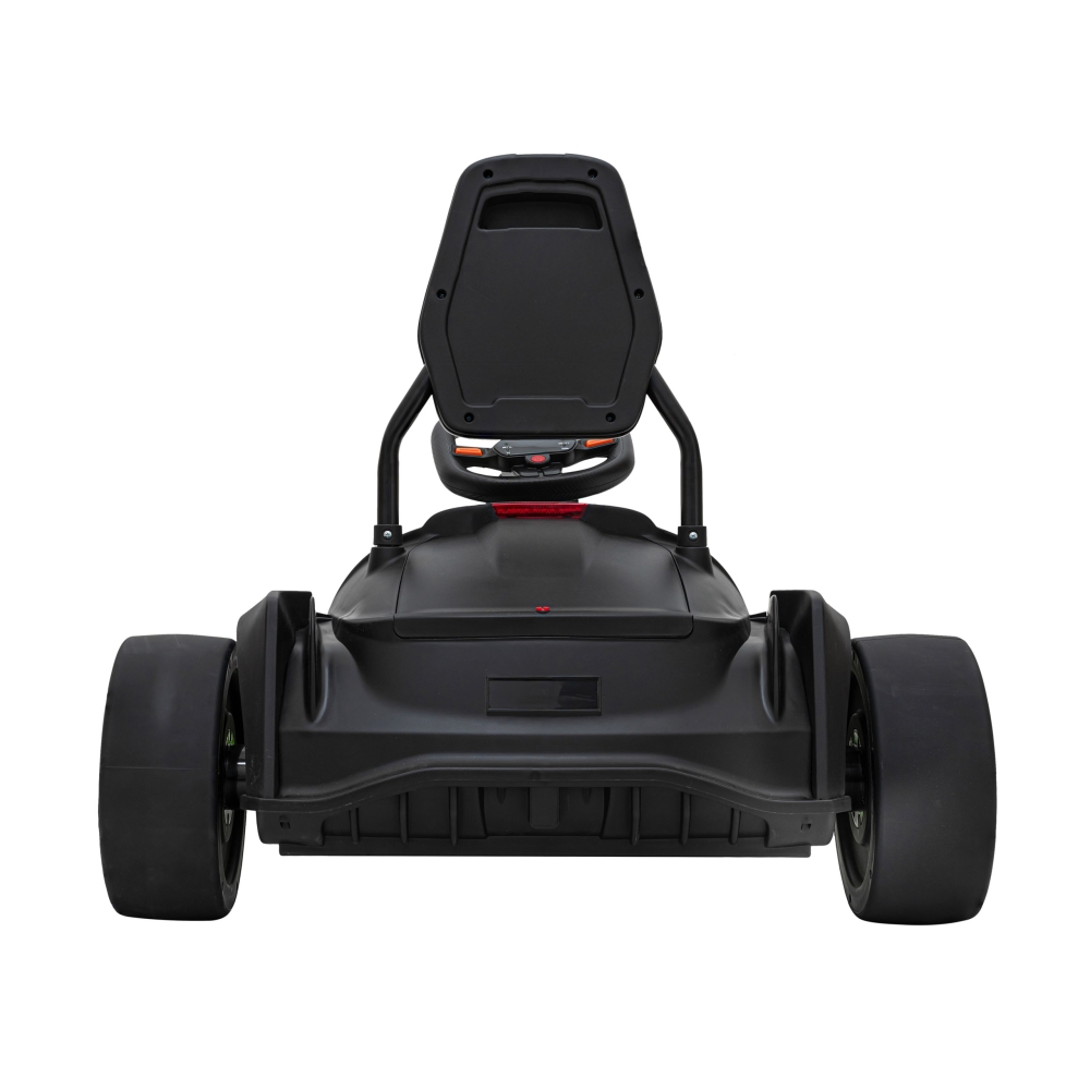Akumuliatorinis kartingas „Fast 3 Drift“ vaikams, juodos spalvos + Driftavimo funkcija + 2x150 W varikliai + LED apšvietimas + S