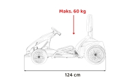 Gokart Fast 3 Drift na akumulator dla dzieci Czarny + Funkcja driftu + Silniki 2x150W + Radio LED + Pasy