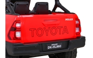 Toyota Hilux na akumulator dla dzieci Czerwony + Napęd 4x4 + Pilot + 2 bagażniki + Radio MP3 + LED