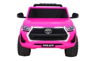 Toyota Hilux na akumulator dla dzieci Różowy + Napęd 4x4 + Pilot + 2 bagażniki + Radio MP3 + LED
