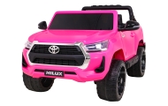 Toyota Hilux na akumulator dla dzieci Różowy + Napęd 4x4 + Pilot + 2 bagażniki + Radio MP3 + LED