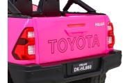Toyota Hilux na akumulator dla dzieci Różowy + Napęd 4x4 + Pilot + 2 bagażniki + Radio MP3 + LED