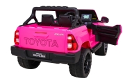 Toyota Hilux na akumulator dla dzieci Różowy + Napęd 4x4 + Pilot + 2 bagażniki + Radio MP3 + LED