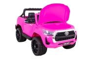 Toyota Hilux na akumulator dla dzieci Różowy + Napęd 4x4 + Pilot + 2 bagażniki + Radio MP3 + LED