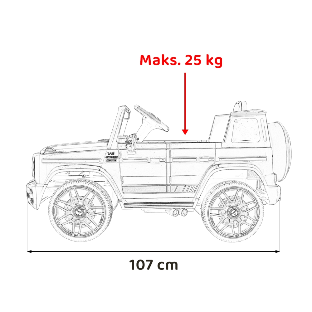 Elektromobilis Mercedes AMG G63, Red-Elektromobiliai vaikams, Visureigiai-e-vaikas