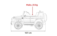 Mercedes AMG G63 dla dzieci Czerwony + Pilot + MP3 LED + Wolny Start + EVA + Pasy