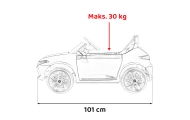 Mercedes Benz AMG EQA dla dzieci Czarny + Pilot + 5-punktowe pasy + EVA + Wyświetlacz MP3 + LED