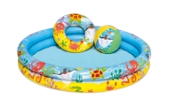 Vaikiško baseino rinkinys 3in1 122 x 20 cm + ratas + kamuolys Bestway 51124