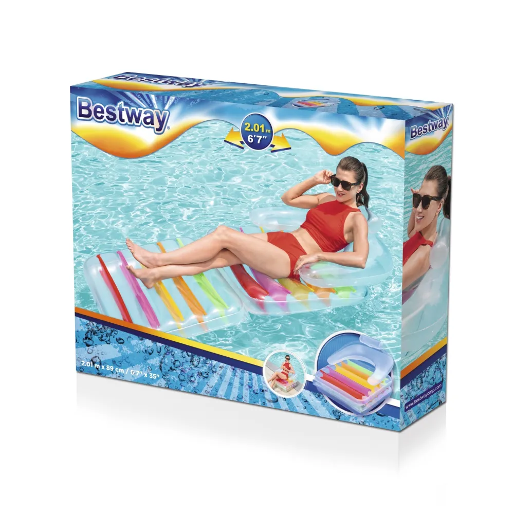 Pripučiamas čiužinys, fotelis 201 x 89 cm Bestway 43023-Žaislai, Lauko žaislai, Pripučiami ratai, žaislai, čiužiniai-e-vaikas