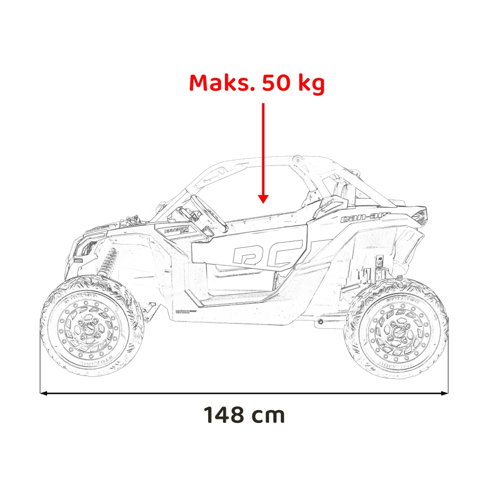Elektrinis Buggy Maverick Turbo RR, Blue-Elektromobiliai vaikams, Keturračiai ir bagiai-e-vaikas
