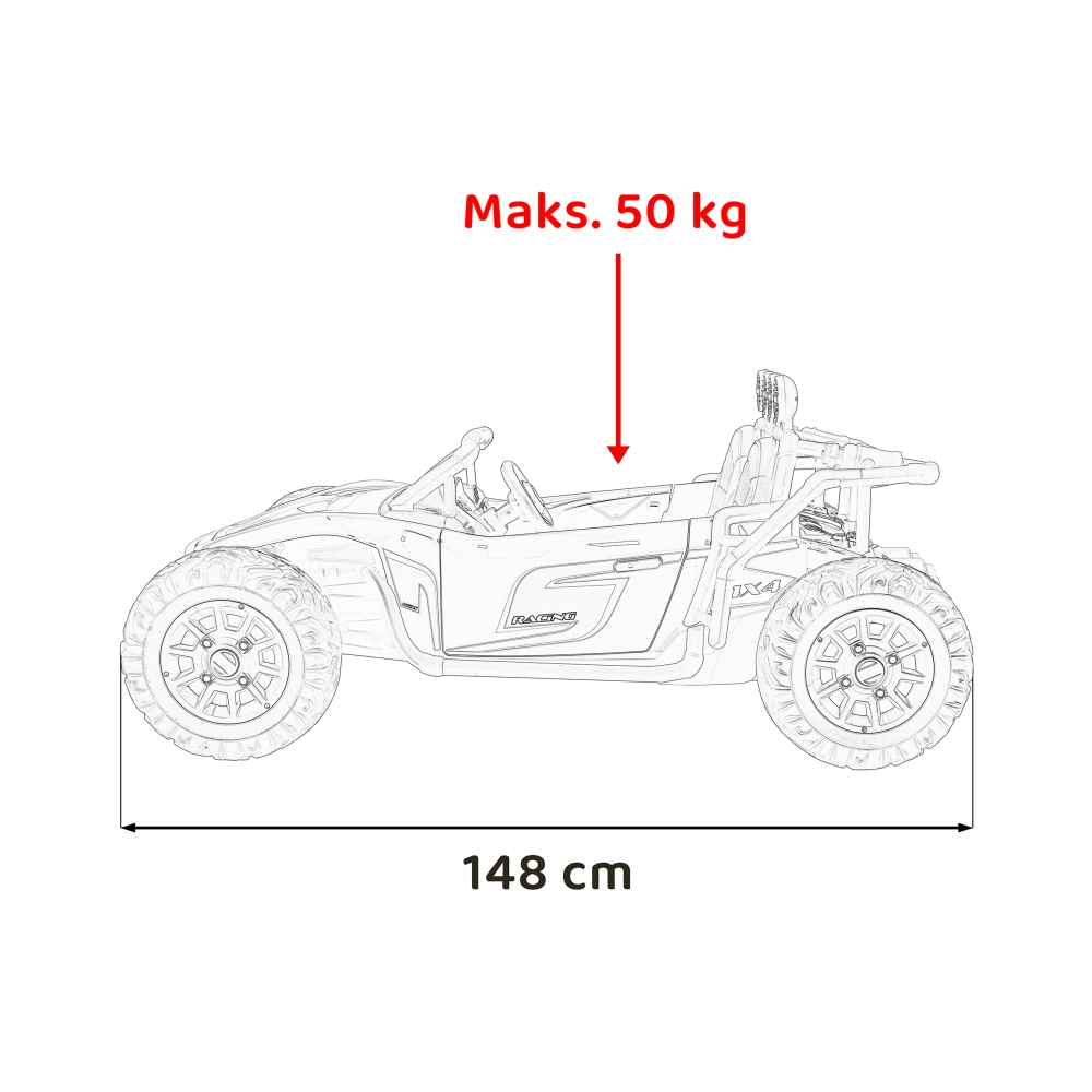 Elektrinis Buggy Racing 5, Blue-Elektromobiliai vaikams, Keturračiai ir bagiai-e-vaikas