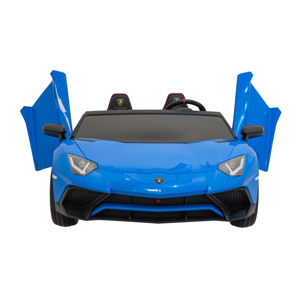 Dvivietis elektromobilis Lamborghini Aventador SV, Blue-Elektromobiliai vaikams, Mašinos-e-vaikas