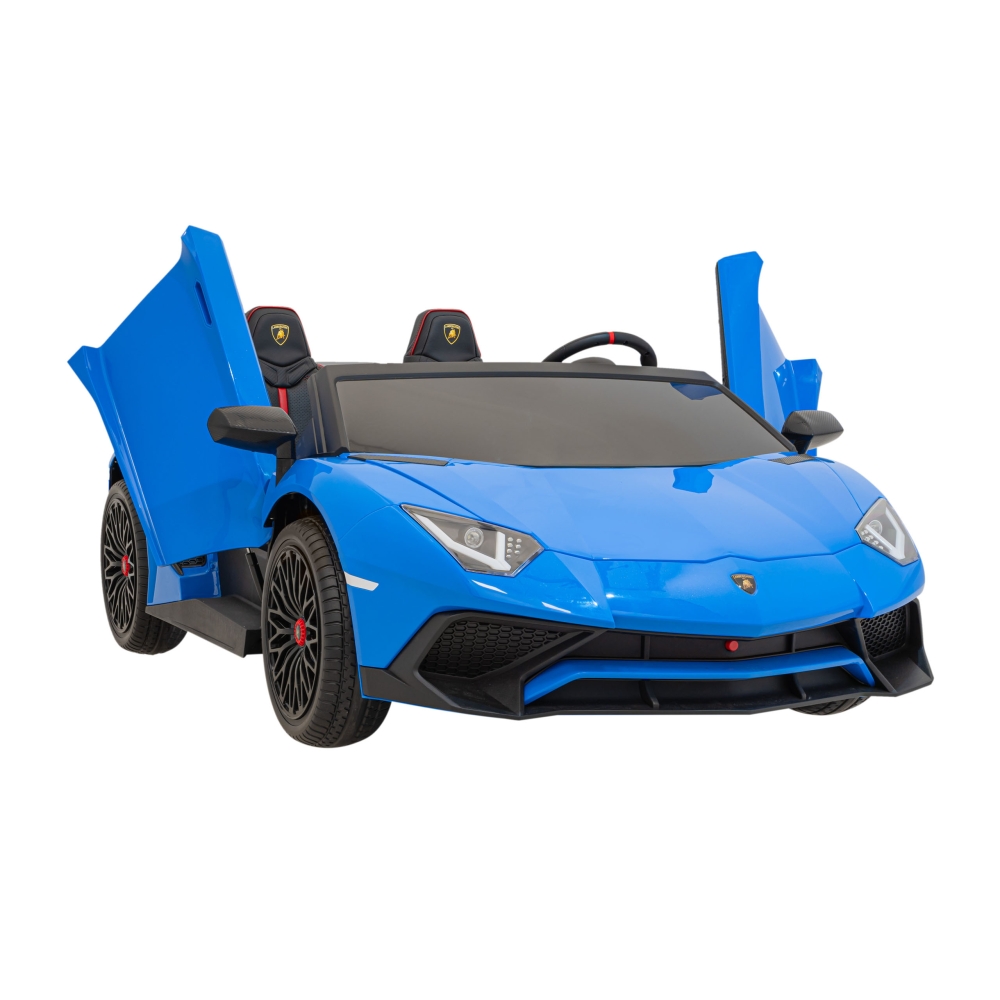 Dvivietis elektromobilis Lamborghini Aventador SV, Blue-Elektromobiliai vaikams, Mašinos-e-vaikas