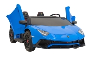 Dvivietis elektromobilis Lamborghini Aventador SV, Blue-Elektromobiliai vaikams, Mašinos-e-vaikas