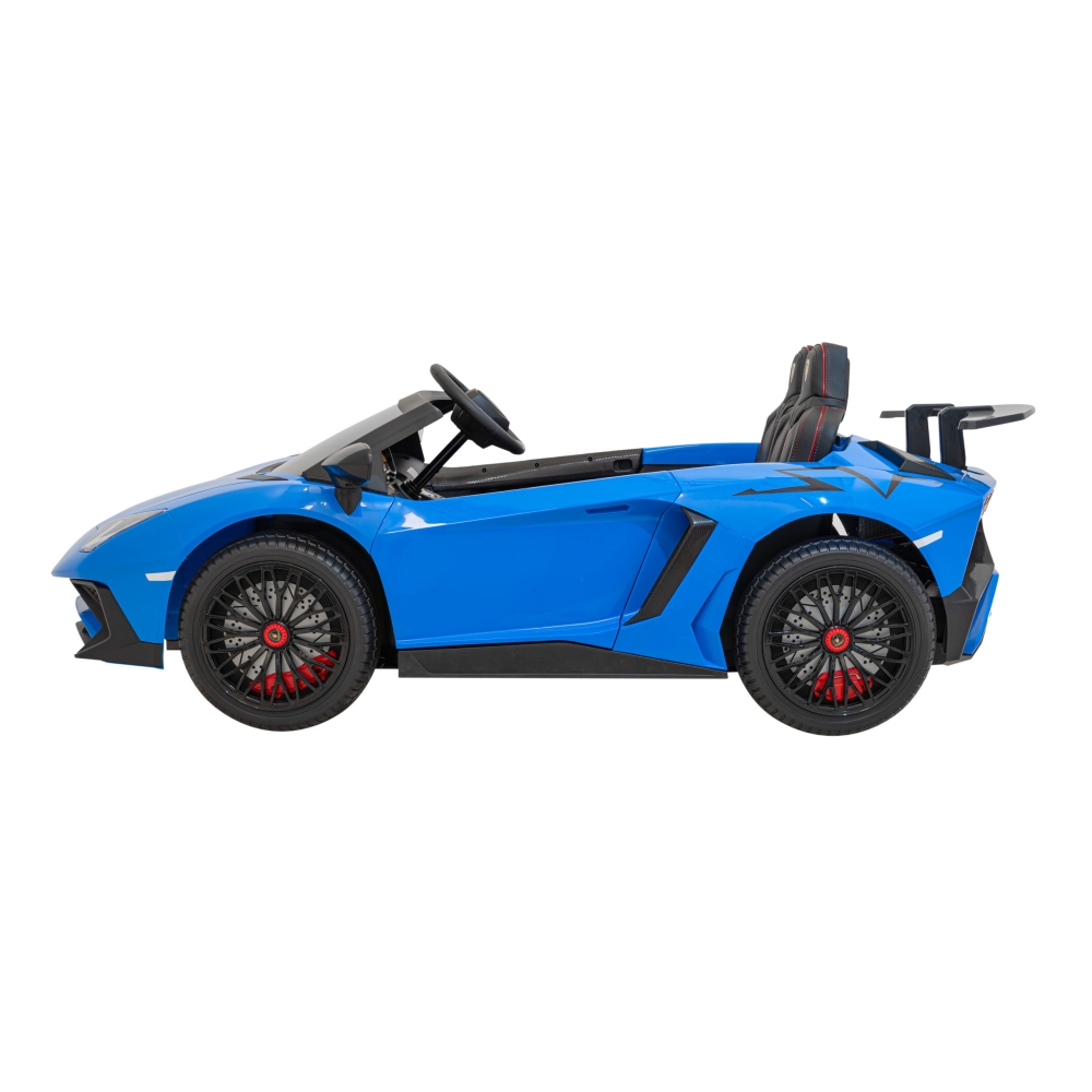 Dvivietis elektromobilis Lamborghini Aventador SV, Blue-Elektromobiliai vaikams, Mašinos-e-vaikas