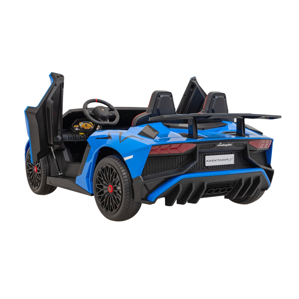 Dvivietis elektromobilis Lamborghini Aventador SV, Blue-Elektromobiliai vaikams, Mašinos-e-vaikas