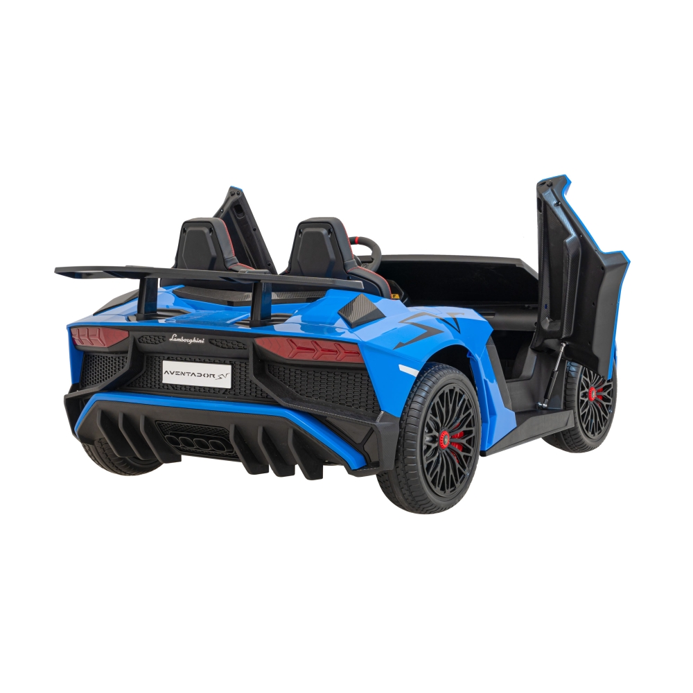 Dvivietis elektromobilis Lamborghini Aventador SV, Blue-Elektromobiliai vaikams, Mašinos-e-vaikas