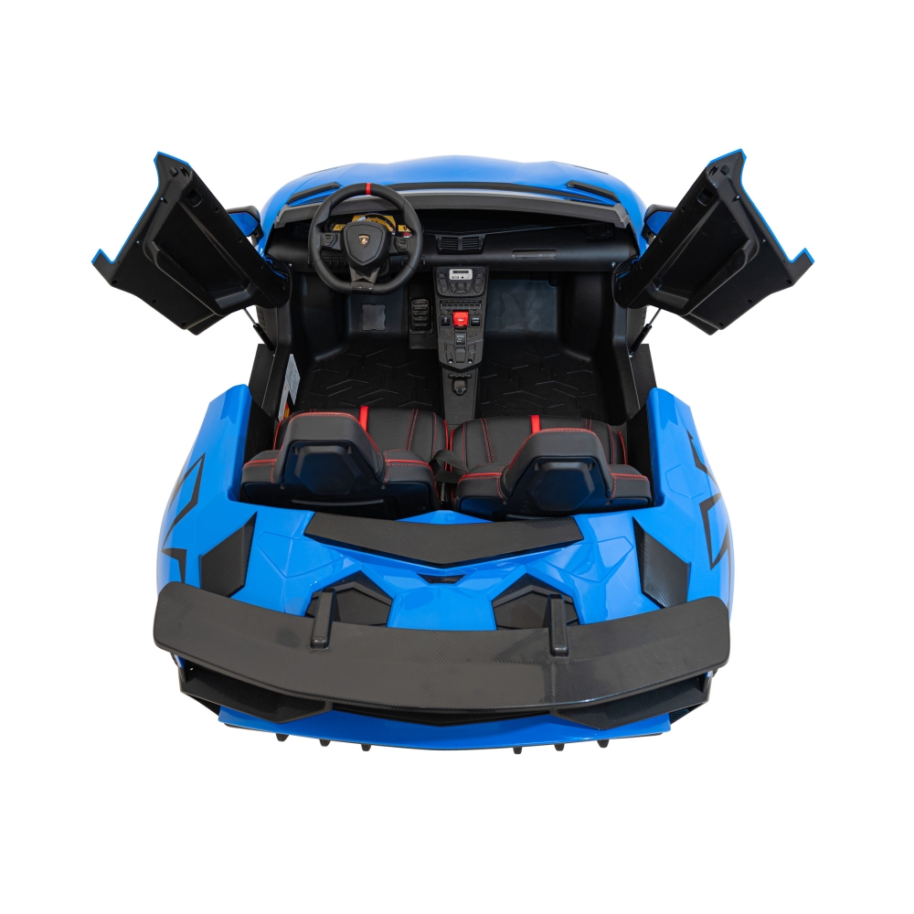 Dvivietis elektromobilis Lamborghini Aventador SV, Blue-Elektromobiliai vaikams, Mašinos-e-vaikas