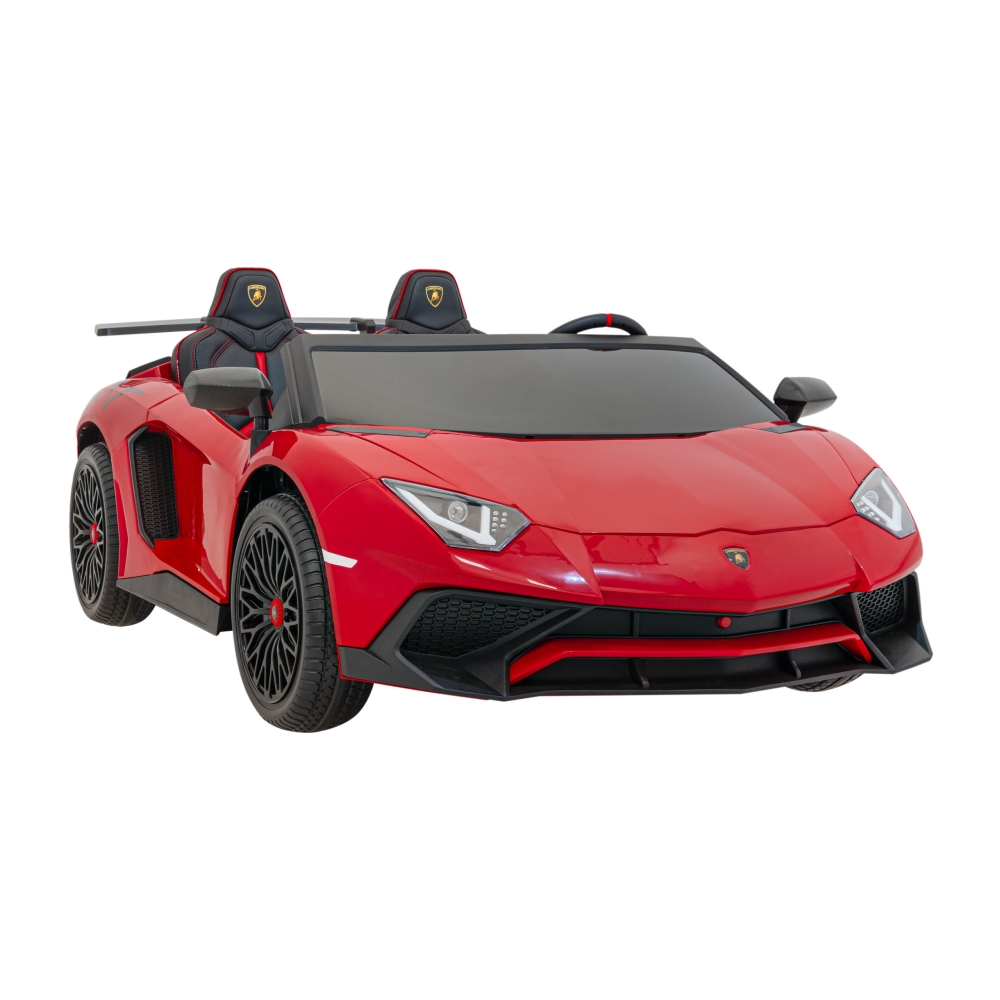 Dvivietis elektromobilis Lamborghini Aventador SV, Red-Elektromobiliai vaikams, Mašinos-e-vaikas