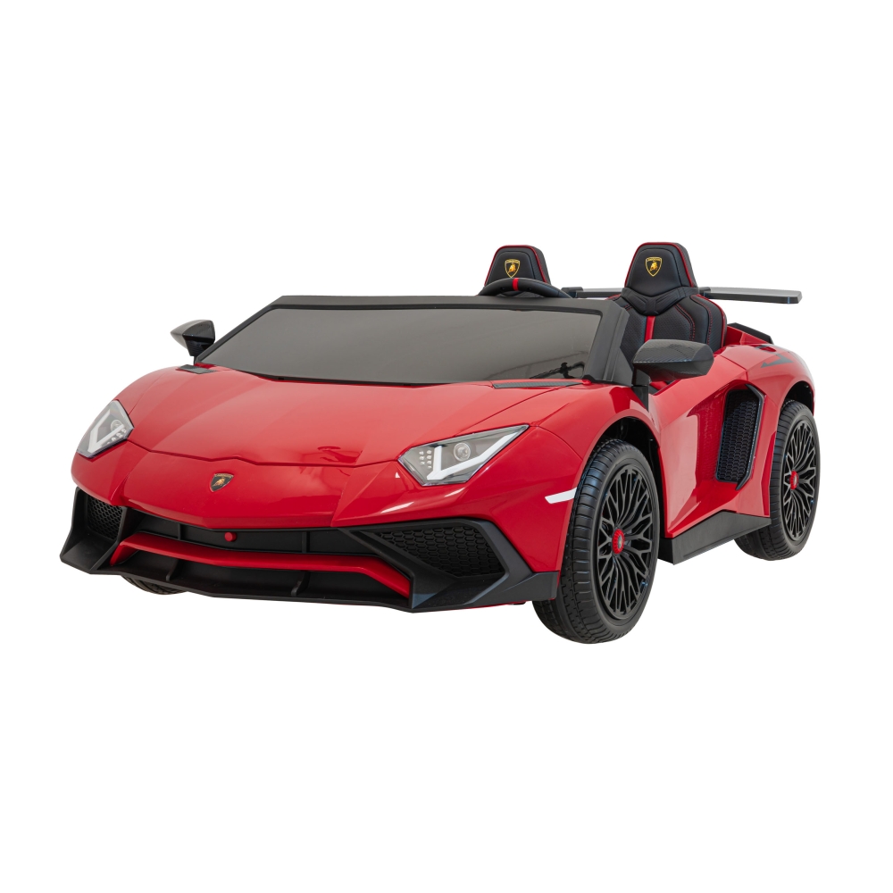 Dvivietis elektromobilis Lamborghini Aventador SV, Red-Elektromobiliai vaikams, Mašinos-e-vaikas