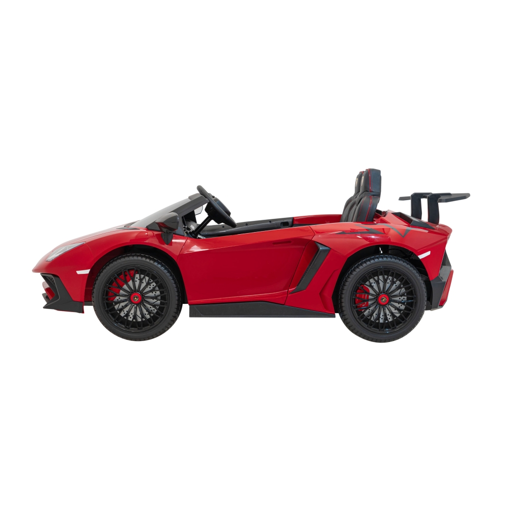 Dvivietis elektromobilis Lamborghini Aventador SV, Red-Elektromobiliai vaikams, Mašinos-e-vaikas