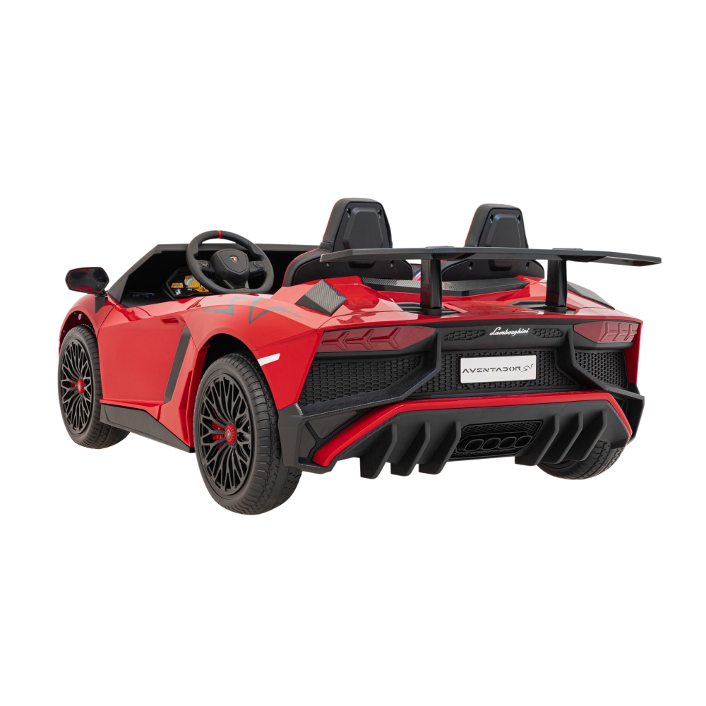 Dvivietis elektromobilis Lamborghini Aventador SV, Red-Elektromobiliai vaikams, Mašinos-e-vaikas