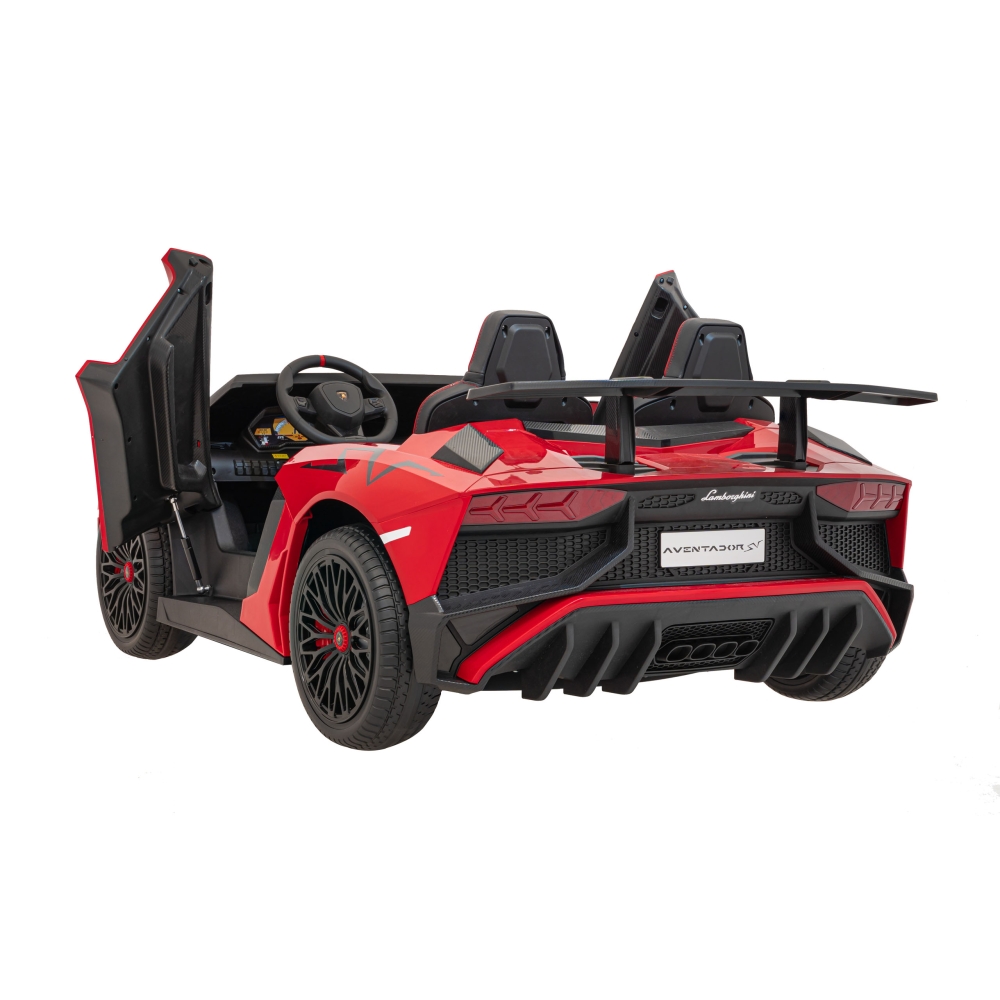 Dvivietis elektromobilis Lamborghini Aventador SV, Red-Elektromobiliai vaikams, Mašinos-e-vaikas