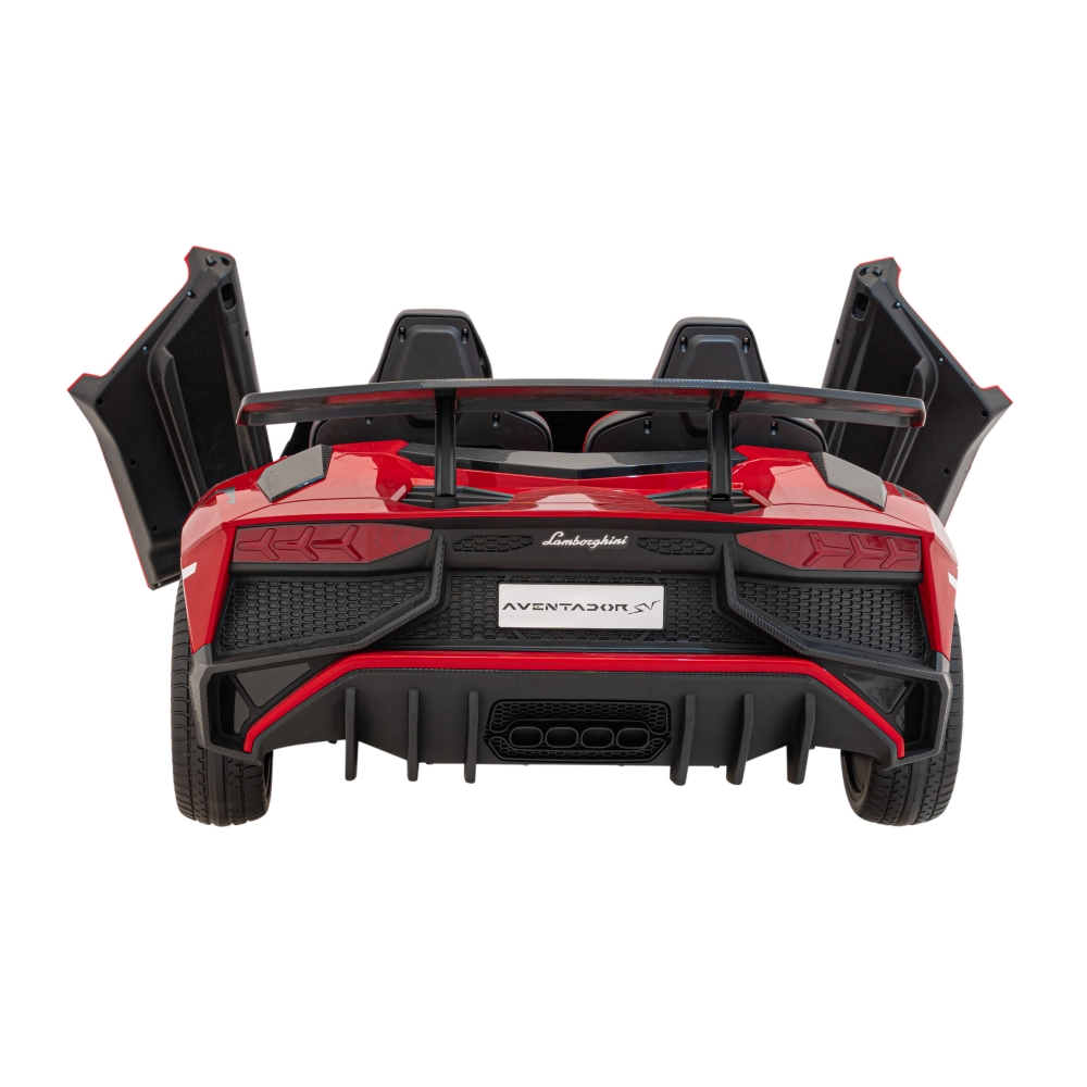 Dvivietis elektromobilis Lamborghini Aventador SV, Red-Elektromobiliai vaikams, Mašinos-e-vaikas
