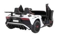 Dvivietis elektromobilis Lamborghini Aventador SV, White-Elektromobiliai vaikams, Mašinos-e-vaikas