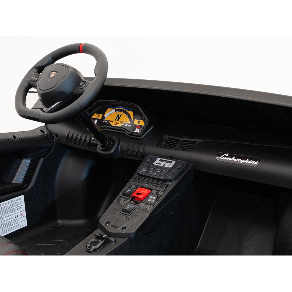 Dvivietis elektromobilis Lamborghini Aventador SV, White-Elektromobiliai vaikams, Mašinos-e-vaikas
