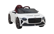 Autko Bentley Bacalar na akumulator dla dzieci Biały + Pilot + EVA + Wolny Start + Audio LED