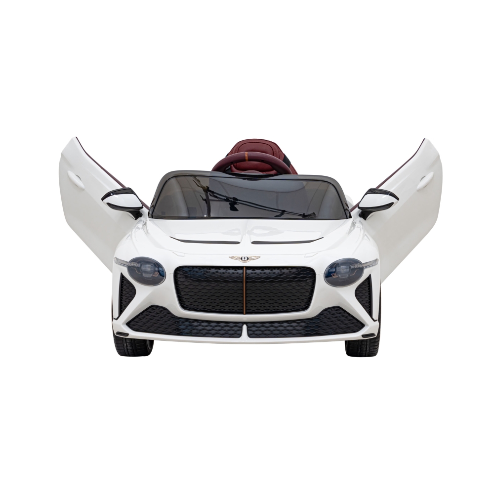 Autko Bentley Bacalar na akumulator dla dzieci Biały + Pilot + EVA + Wolny Start + Audio LED
