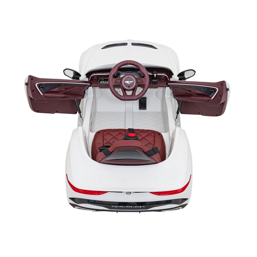 Autko Bentley Bacalar na akumulator dla dzieci Biały + Pilot + EVA + Wolny Start + Audio LED