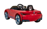 Autko BMW i4 na akumulator dla dzieci Czerwony + Wolny Start + EVA + Ekoskóra + Audio LED + Pilot