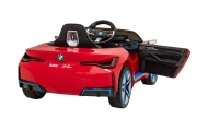 Autko BMW i4 na akumulator dla dzieci Czerwony + Wolny Start + EVA + Ekoskóra + Audio LED + Pilot